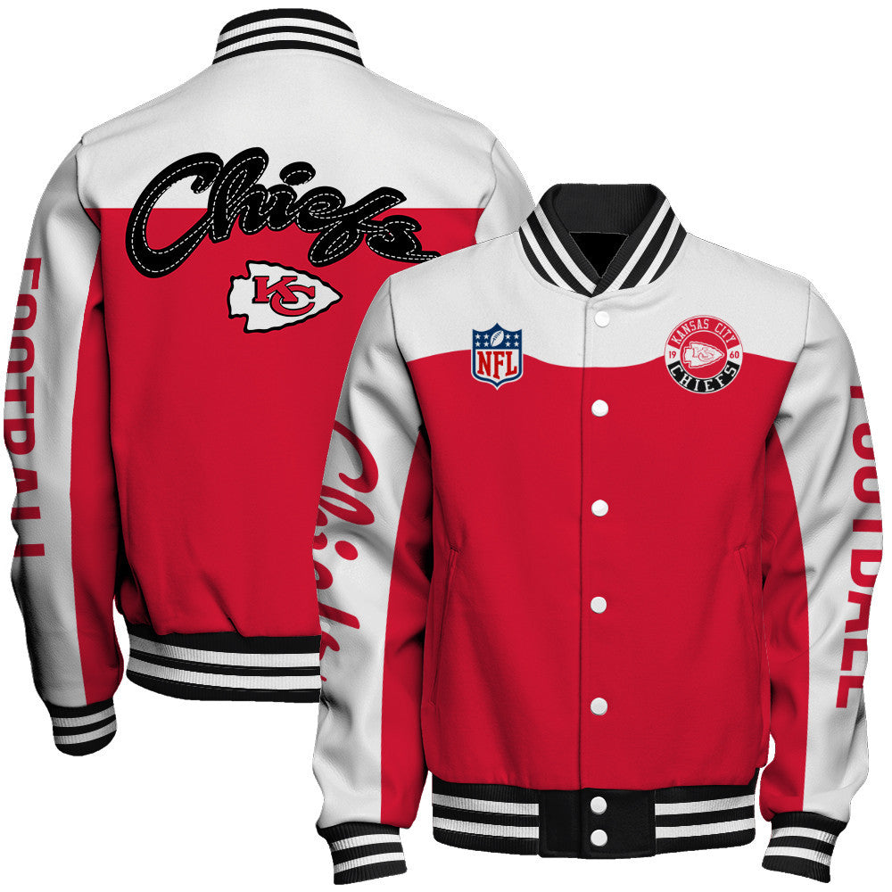 Kansas City Chiefs National Football League 2026 Face Any Weather Unisex Varsity Jacket