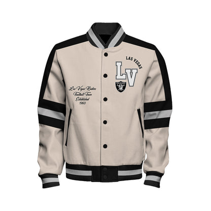 Las Vegas Raiders | Football Team 2026 Feel The Power Unisex Varsity Jacket