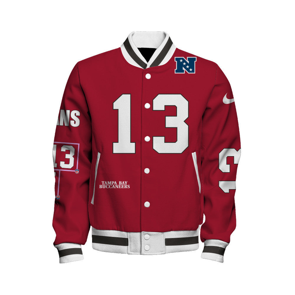 Mike Evans #13 Tampa Bay Buccaneers National Football League 2026 Unique Design Unisex Varsity Jacket