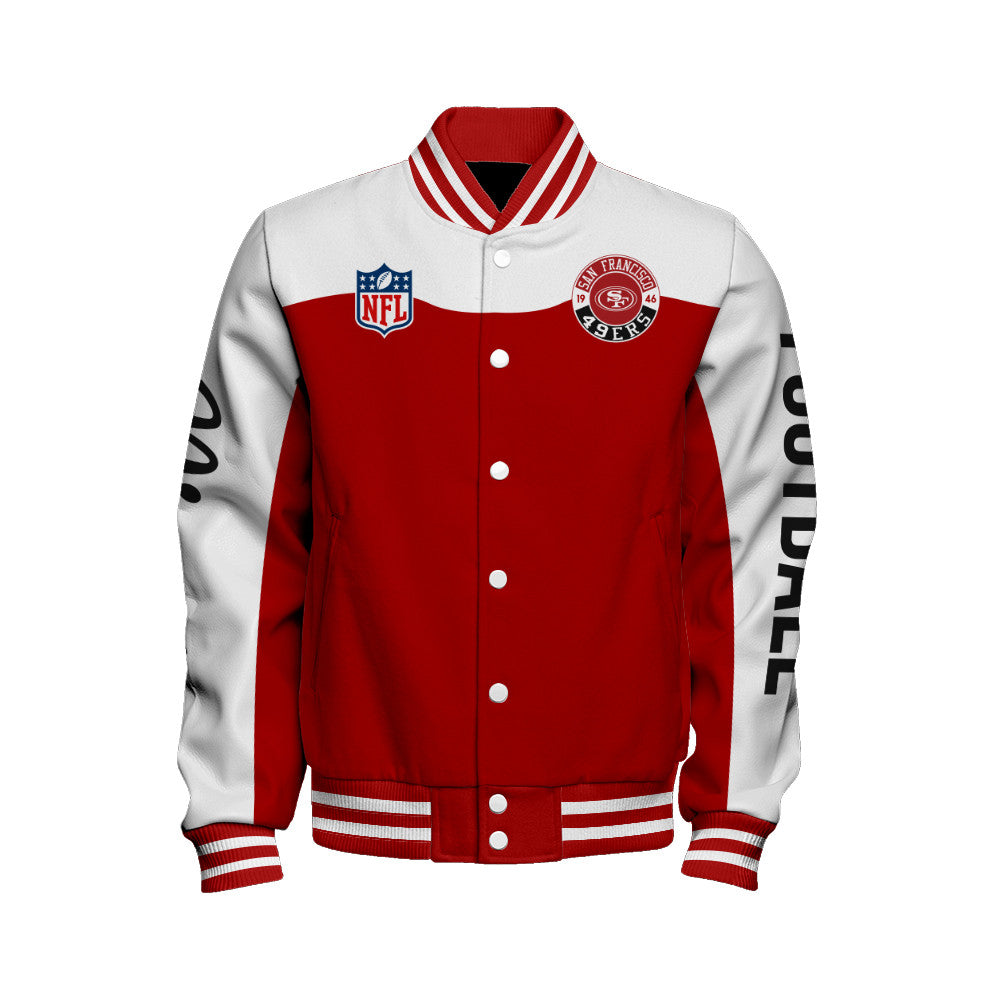 San Francisco 49ers National Football League 2026 Face Any Weather Unisex Varsity Jacket