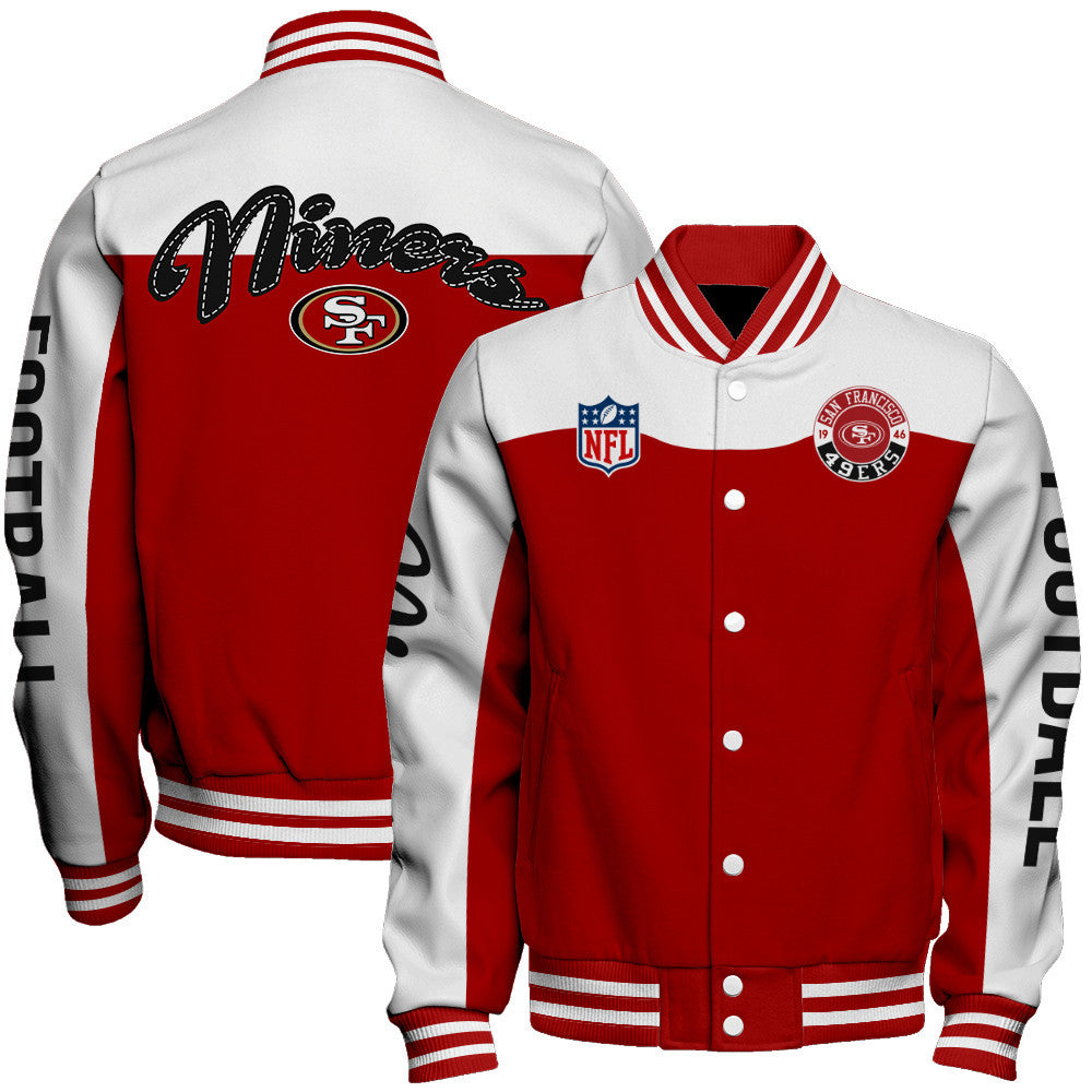 San Francisco 49ers National Football League 2026 Face Any Weather Unisex Varsity Jacket