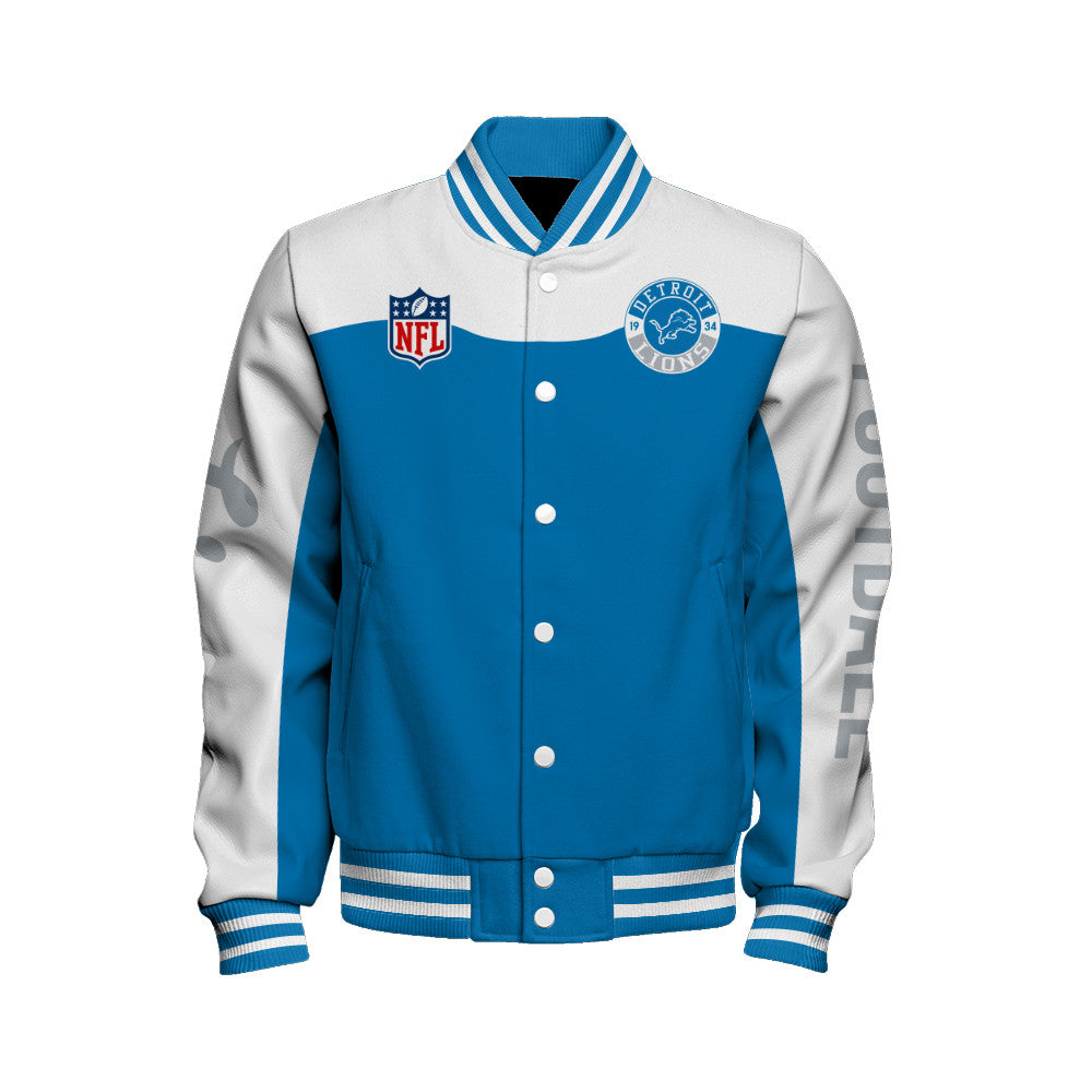 Detroit Lions National Football League 2026 Face Any Weather Unisex Varsity Jacket