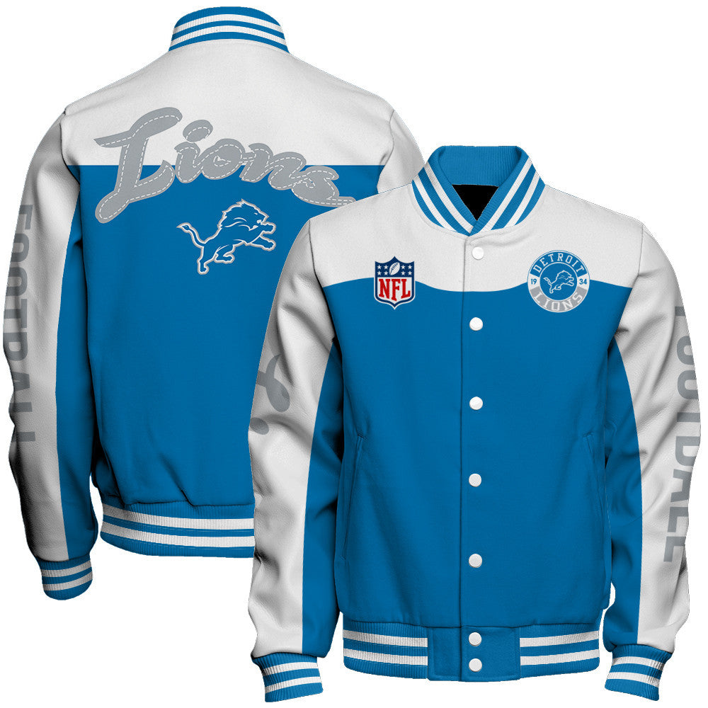 Detroit Lions National Football League 2026 Face Any Weather Unisex Varsity Jacket