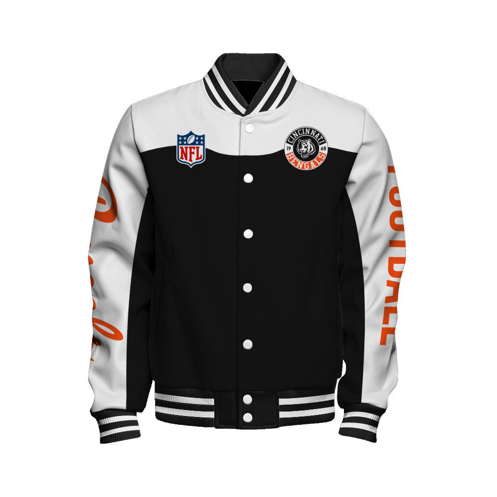 Cincinnati Bengals National Football League 2026 Face Any Weather Unisex Varsity Jacket