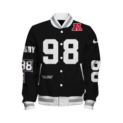 Maxx Crosby #98 Las Vegas Raiders National Football League 2026 Unique Design Unisex Varsity Jacket