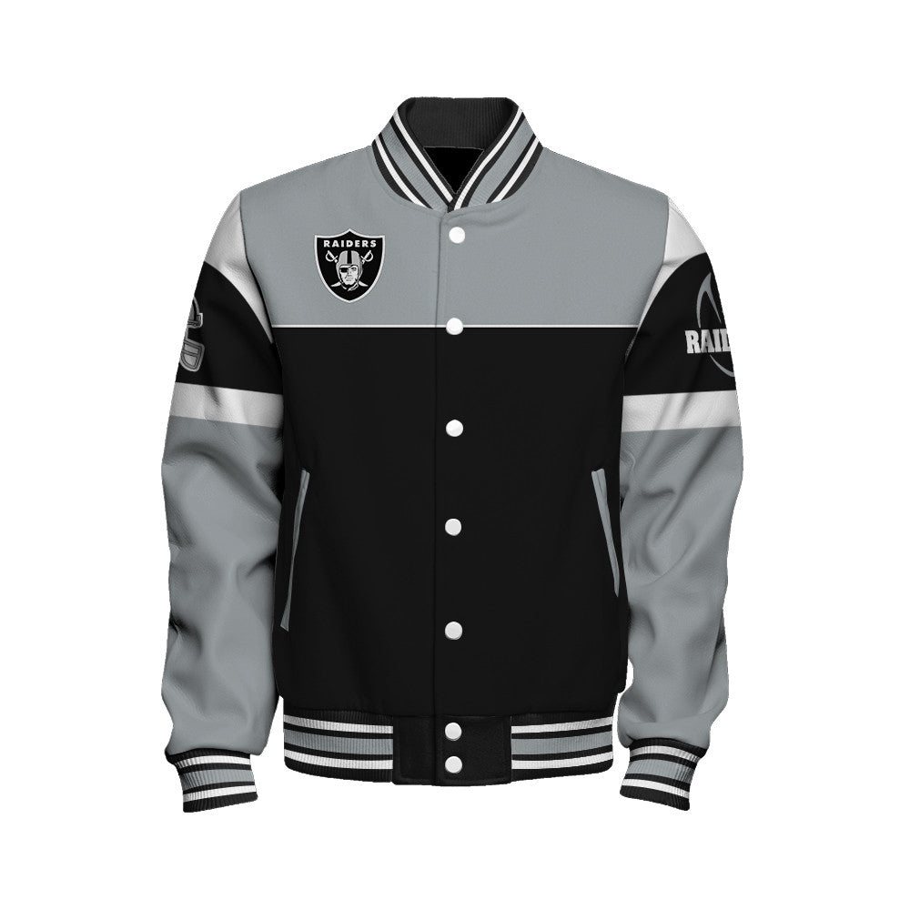 Las Vegas Raiders National Football League 2026 Feel The Power Unisex Varsity Jacket