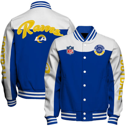 Los Angeles Rams National Football League 2026 Face Any Weather Unisex Varsity Jacket