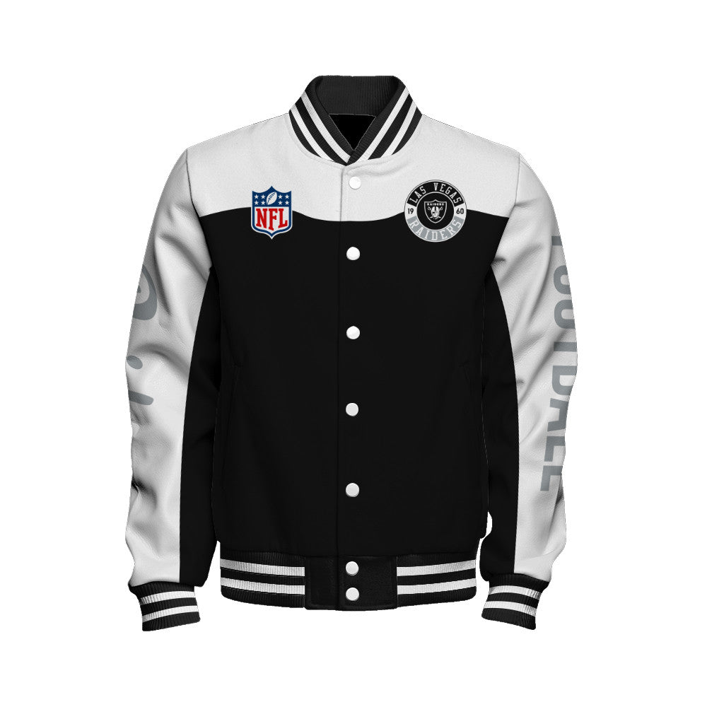 Las Vegas Raiders National Football League 2026 Face Any Weather Unisex Varsity Jacket