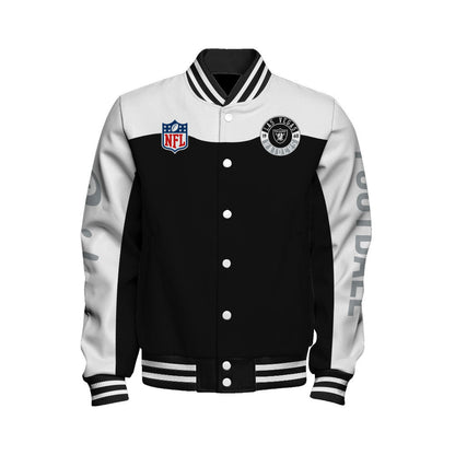 Las Vegas Raiders National Football League 2026 Face Any Weather Unisex Varsity Jacket