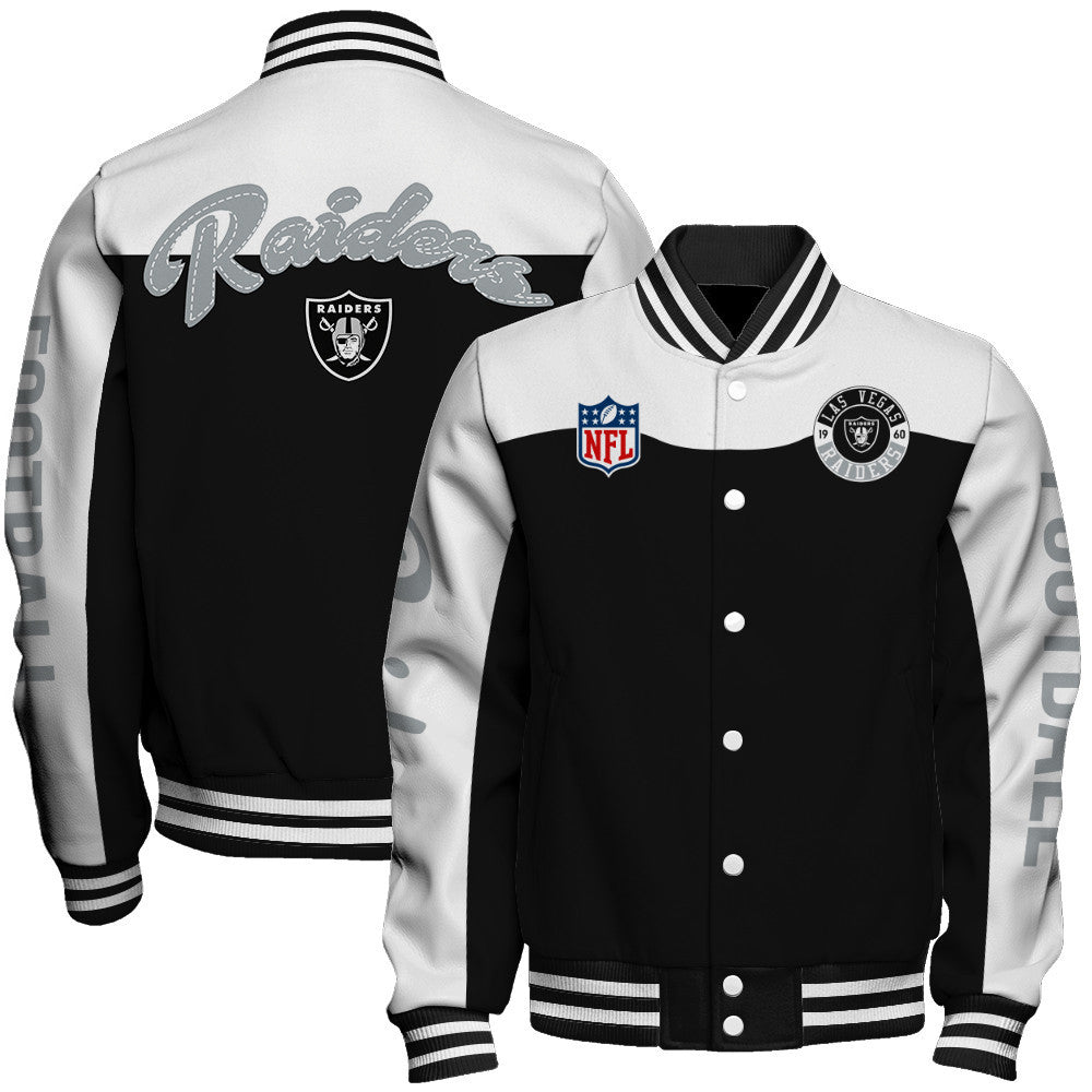 Las Vegas Raiders National Football League 2026 Face Any Weather Unisex Varsity Jacket