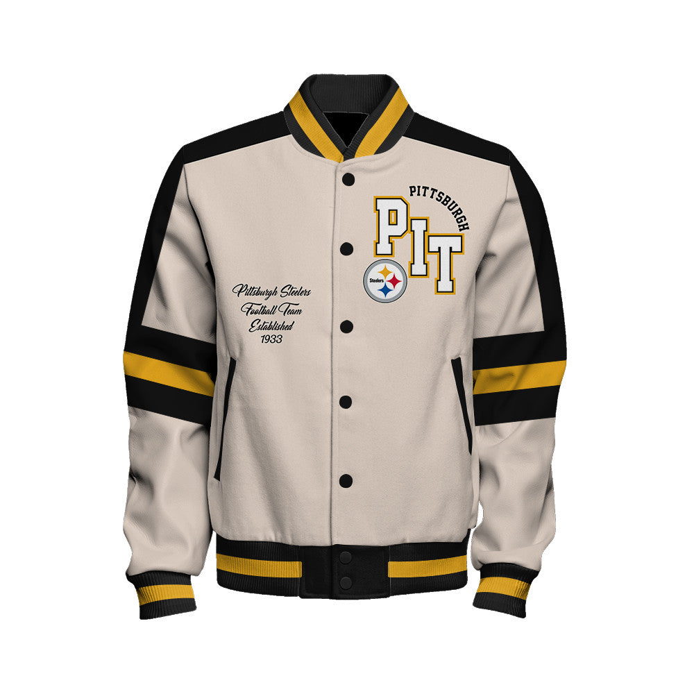 Pittsburgh Steelers | Football Team 2026 Feel The Power Unisex Varsity Jacket