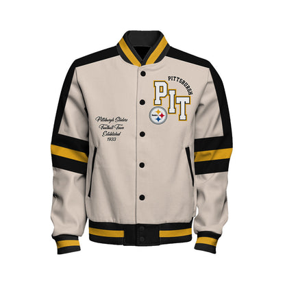 Pittsburgh Steelers | Football Team 2026 Feel The Power Unisex Varsity Jacket