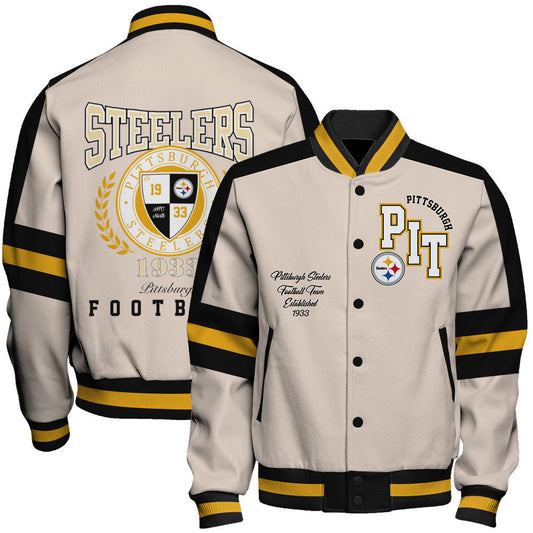 Pittsburgh Steelers | Football Team 2026 Feel The Power Unisex Varsity Jacket