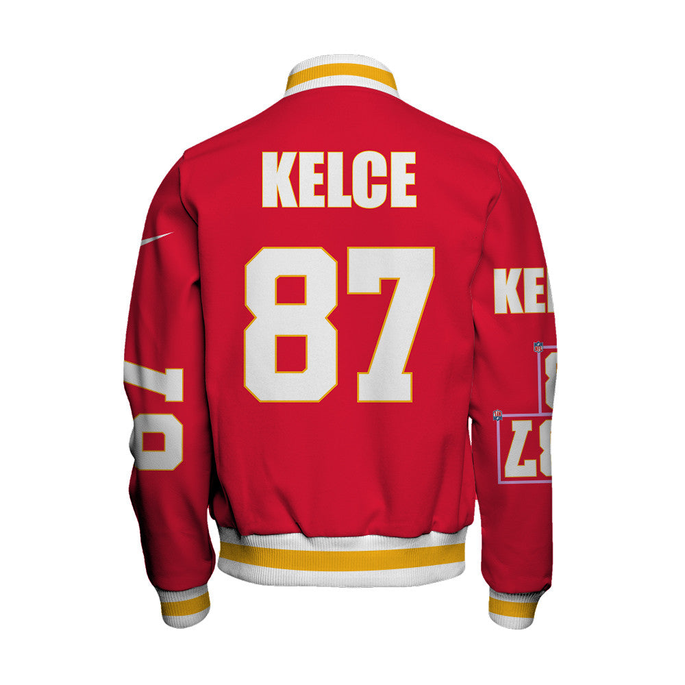Travis Kelce #87 Kansas City Chiefs National Football League 2026 Unique Design Unisex Varsity Jacket