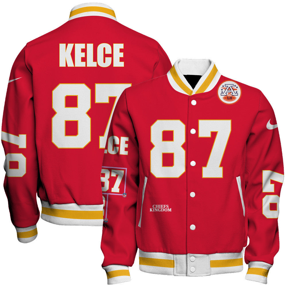 Travis Kelce #87 Kansas City Chiefs National Football League 2026 Unique Design Unisex Varsity Jacket
