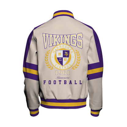 Minnesota Vikings | Football Team 2026 Feel The Power Unisex Varsity Jacket