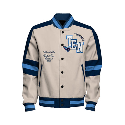 Tennessee Titans | Football Team 2026 Feel The Power Unisex Varsity Jacket