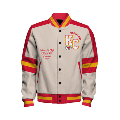 Kansas City Chiefs | Football Team 2026 Feel The Power Unisex Varsity Jacket