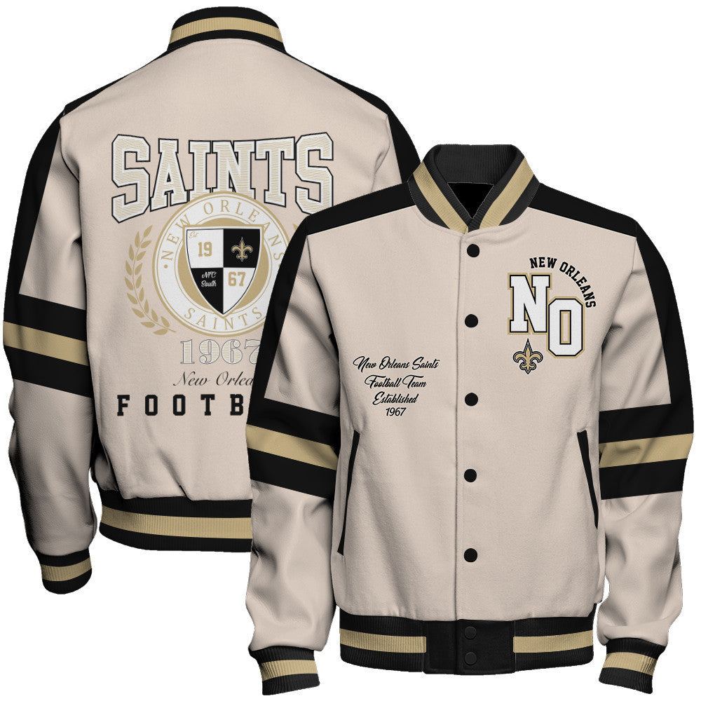 New Orleans Saints | Football Team 2026 Feel The Power Unisex Varsity Jacket