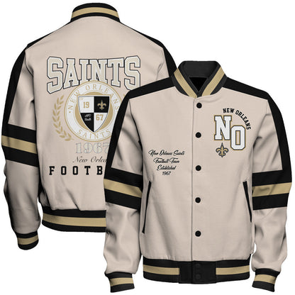 New Orleans Saints | Football Team 2026 Feel The Power Unisex Varsity Jacket