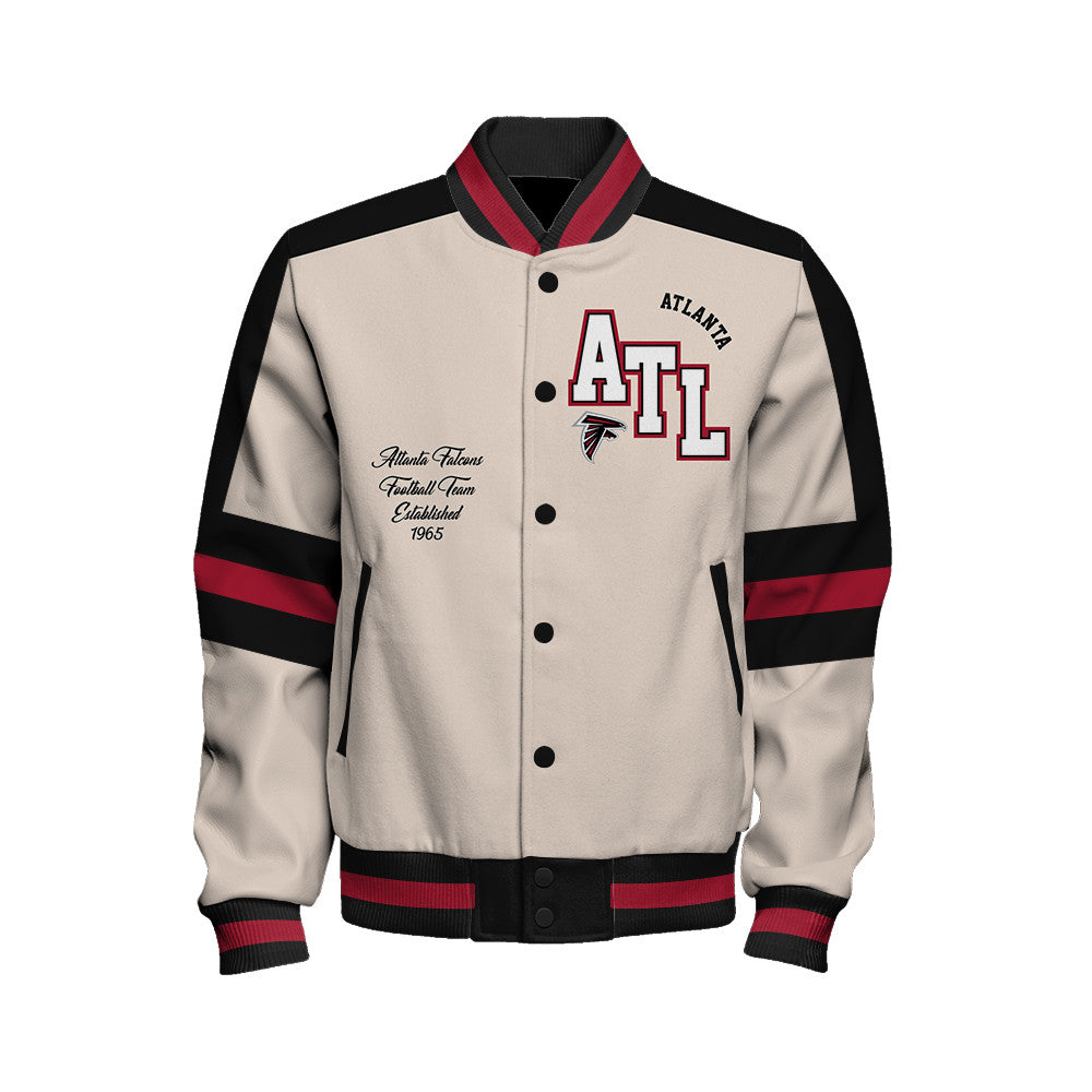 Atlanta Falcons | Football Team 2026 Feel The Power Unisex Varsity Jacket
