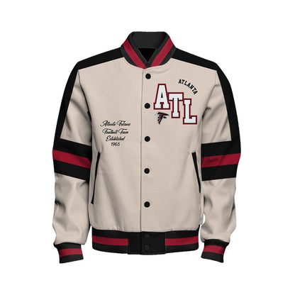Atlanta Falcons | Football Team 2026 Feel The Power Unisex Varsity Jacket
