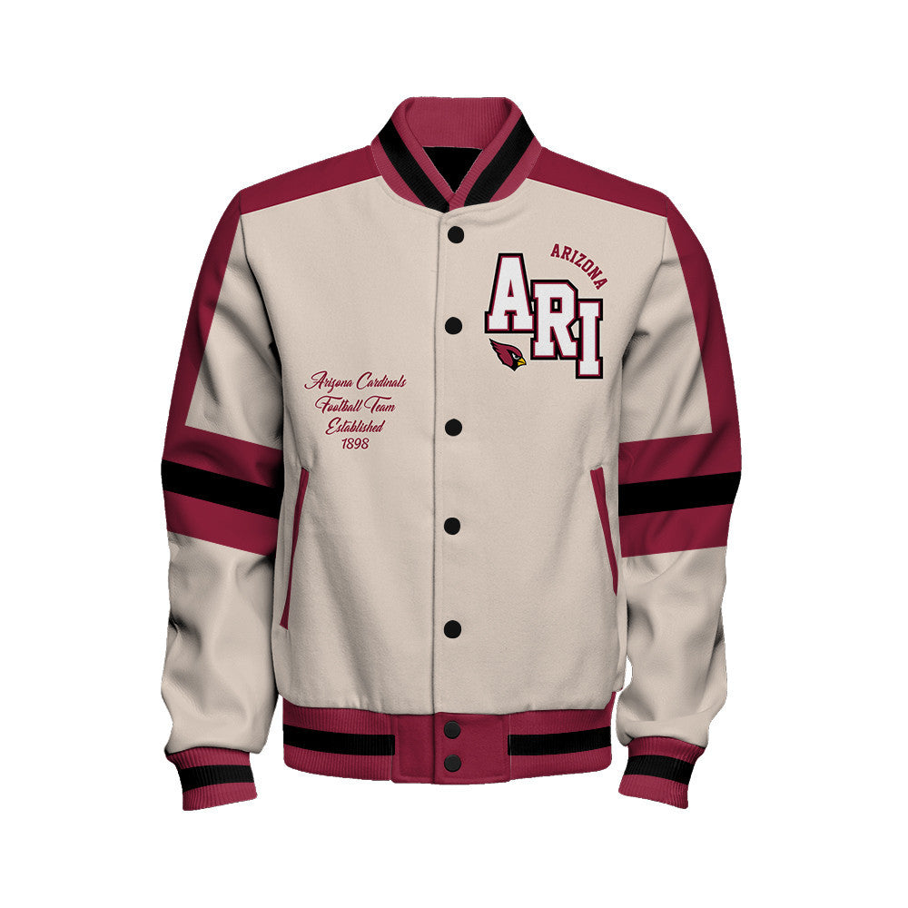 Arizona Cardinals | Football Team 2026 Feel The Power Unisex Varsity Jacket