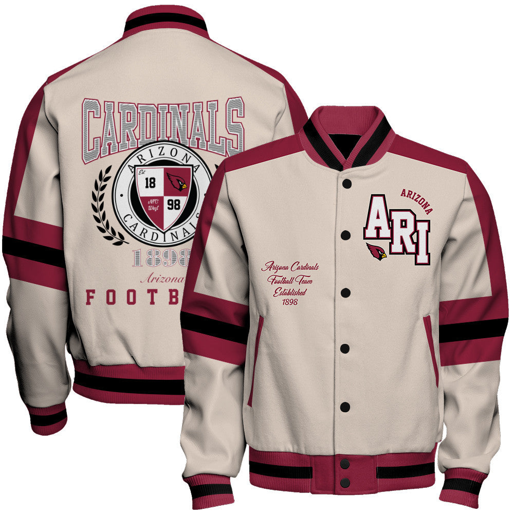 Arizona Cardinals | Football Team 2026 Feel The Power Unisex Varsity Jacket