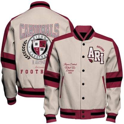 Arizona Cardinals | Football Team 2026 Feel The Power Unisex Varsity Jacket