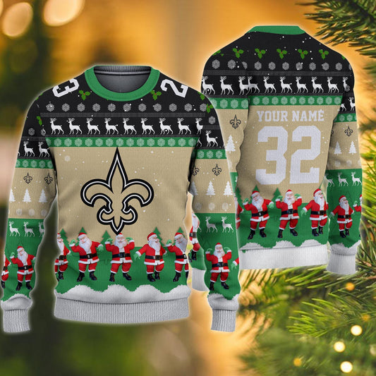 New Orleanssaints Personalized Christmas Ugly Sweater