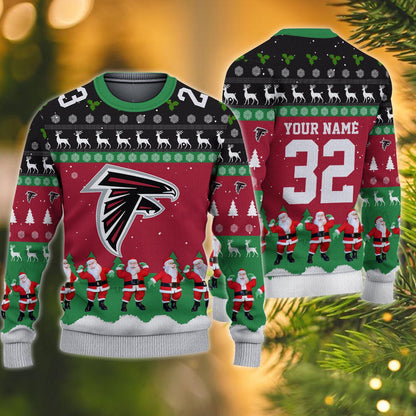 Atlanta Falcons Personalized Christmas Ugly Sweater