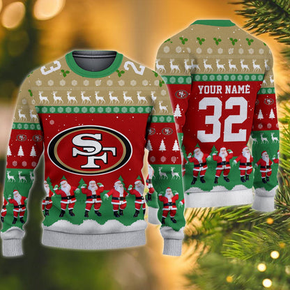 San Francisco 49ers Personalized Christmas Ugly Sweater