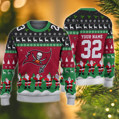 Tampa Bay Buccaneers Personalized Christmas Ugly Sweater