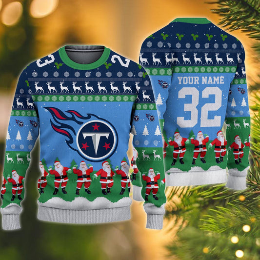 Tennessee Titans Personalized Christmas Ugly Sweater