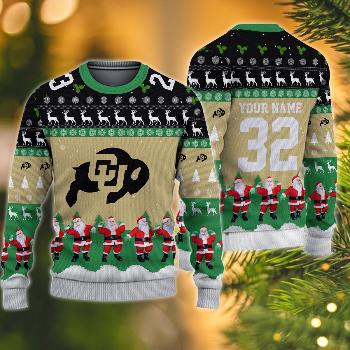 Colorado Buffaloes Personalized Christmas Ugly Sweater