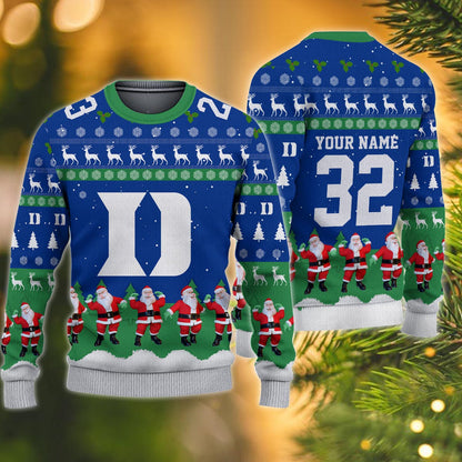 Duke Blue Devils Personalized Christmas Ugly Sweater