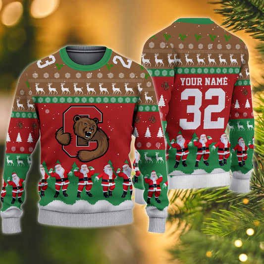 Cornell Big Red Personalized Christmas Ugly Sweater