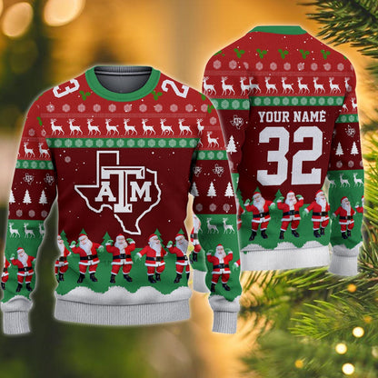 Texas A&m Aggies Personalized Christmas Ugly Sweater