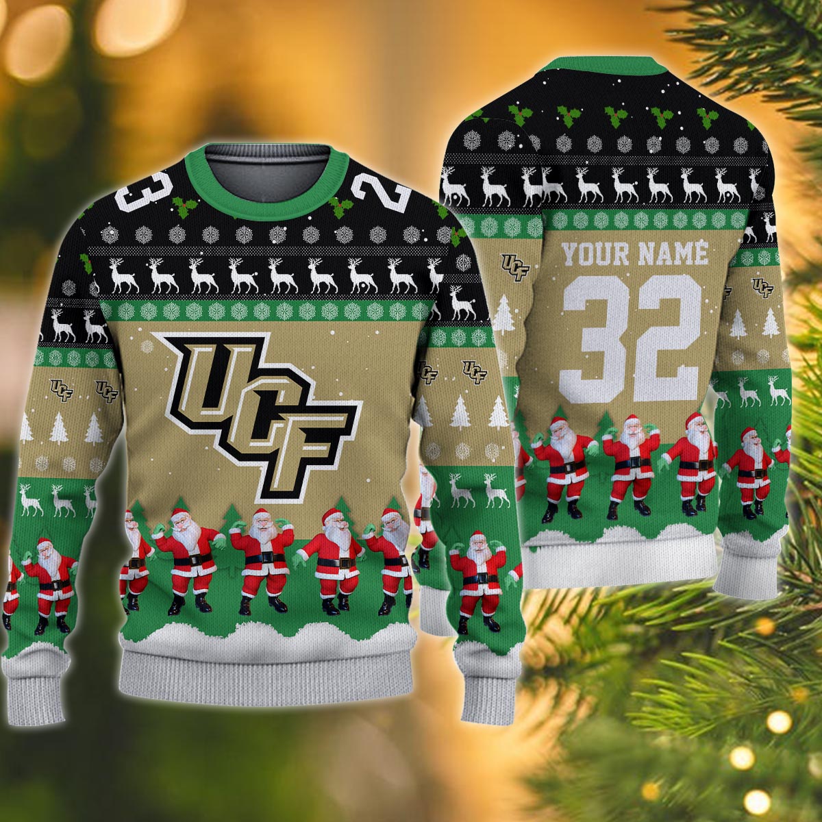 Ucf Knights Personalized Christmas Ugly Sweater