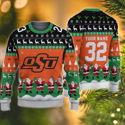 Oklahoma State Cowboys Personalized Christmas Ugly Sweater