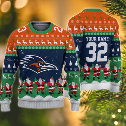 Utsa Roadrunners Personalized Christmas Ugly Sweater