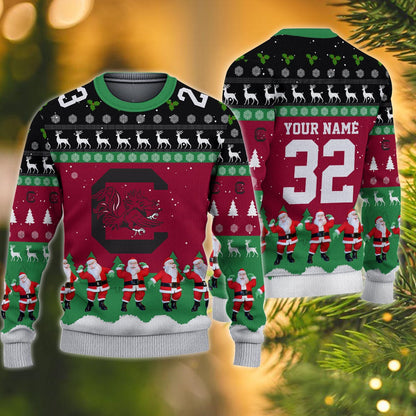 South Carolina Gamecocks Personalized Christmas Ugly Sweater