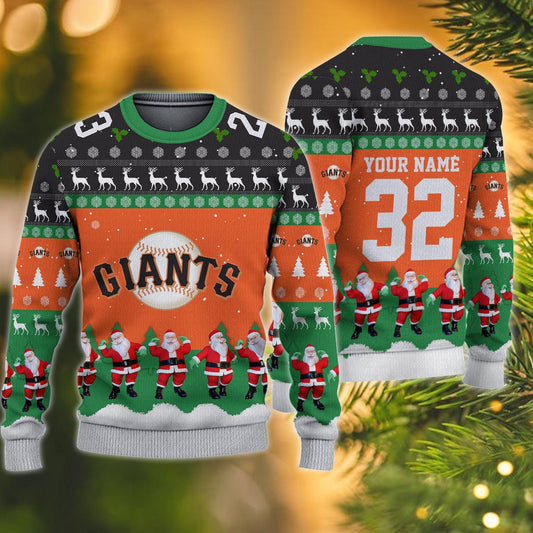 San Francisco Giants Personalized Christmas Ugly Sweater