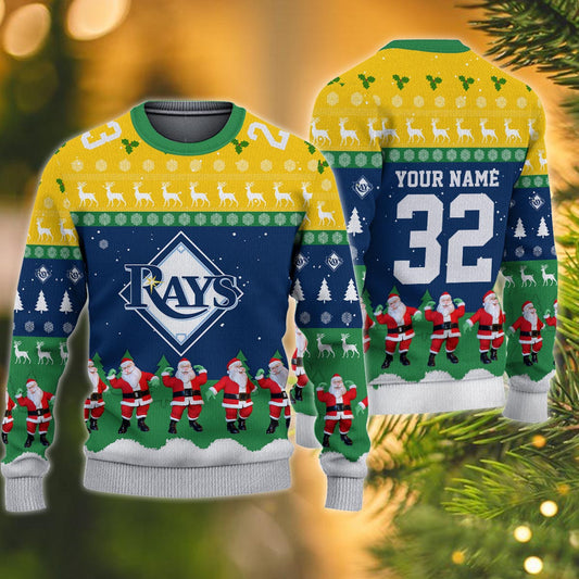 Tampa Bay Rays Personalized Christmas Ugly Sweater