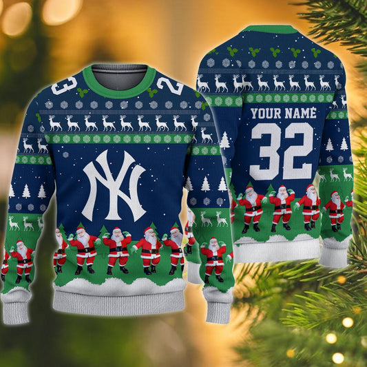 New York Yankees Personalized Christmas Ugly Sweater
