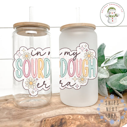 Daisy Sourdough Era Glass Tumbler With Bamboo Lid