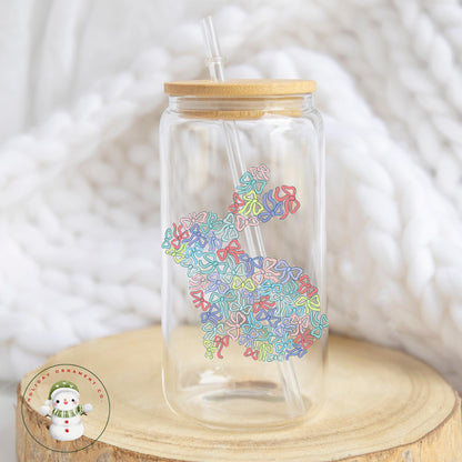 Personalized Easter Bunny Libbey Glass Cup: Iced Coffee Tumbler