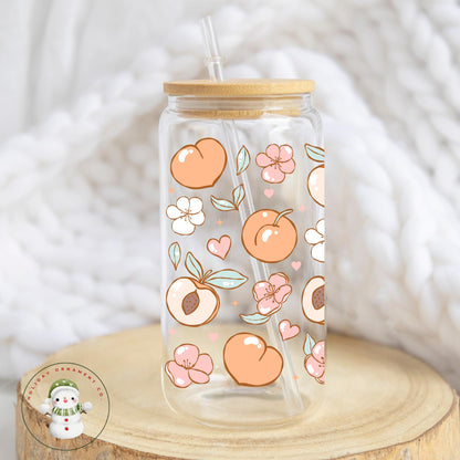 Sweet Peach Glass Iced Coffee Cup: Libbey Style Tumbler