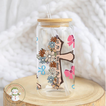 Christian Glass Tumbler Cup: Religious Iced Coffee Gift (16oz/20oz)
