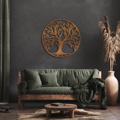 Tree Of Life Metal Wall Art — Large Nature Sculpture, Modern Metal Wall Hanging, Contemporary Wall Decor For Living & Bedroom